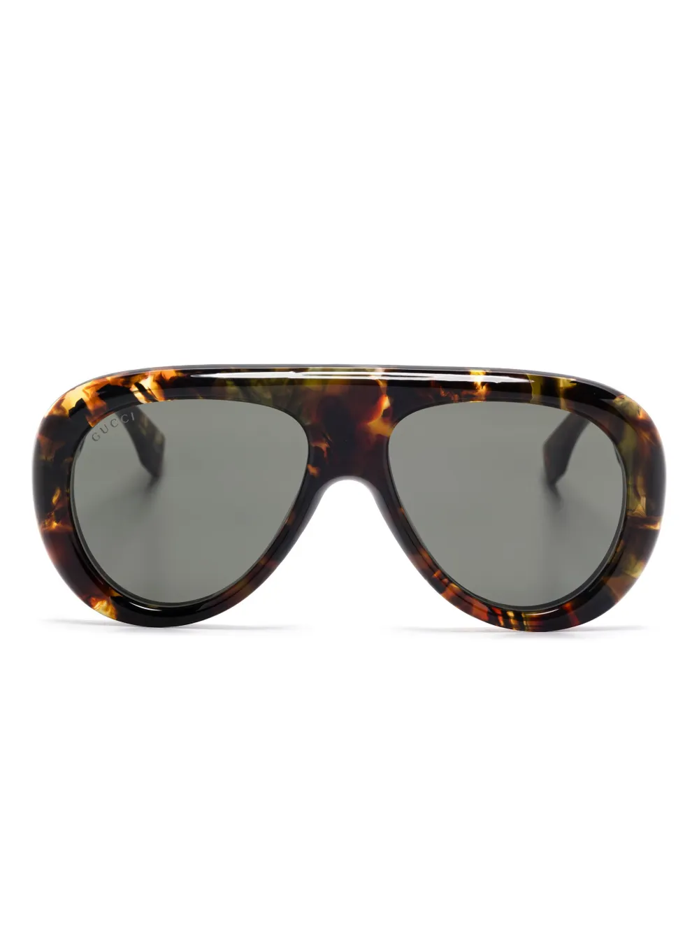 Gucci Eyewear Zonnebril met piloten montuur Bruin