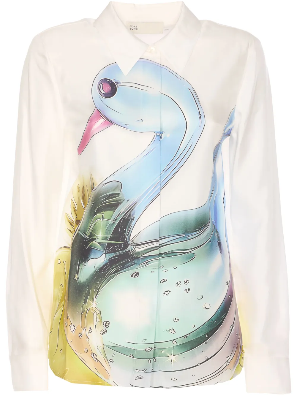 Tory Burch Lucky Duck zijden blouse Wit