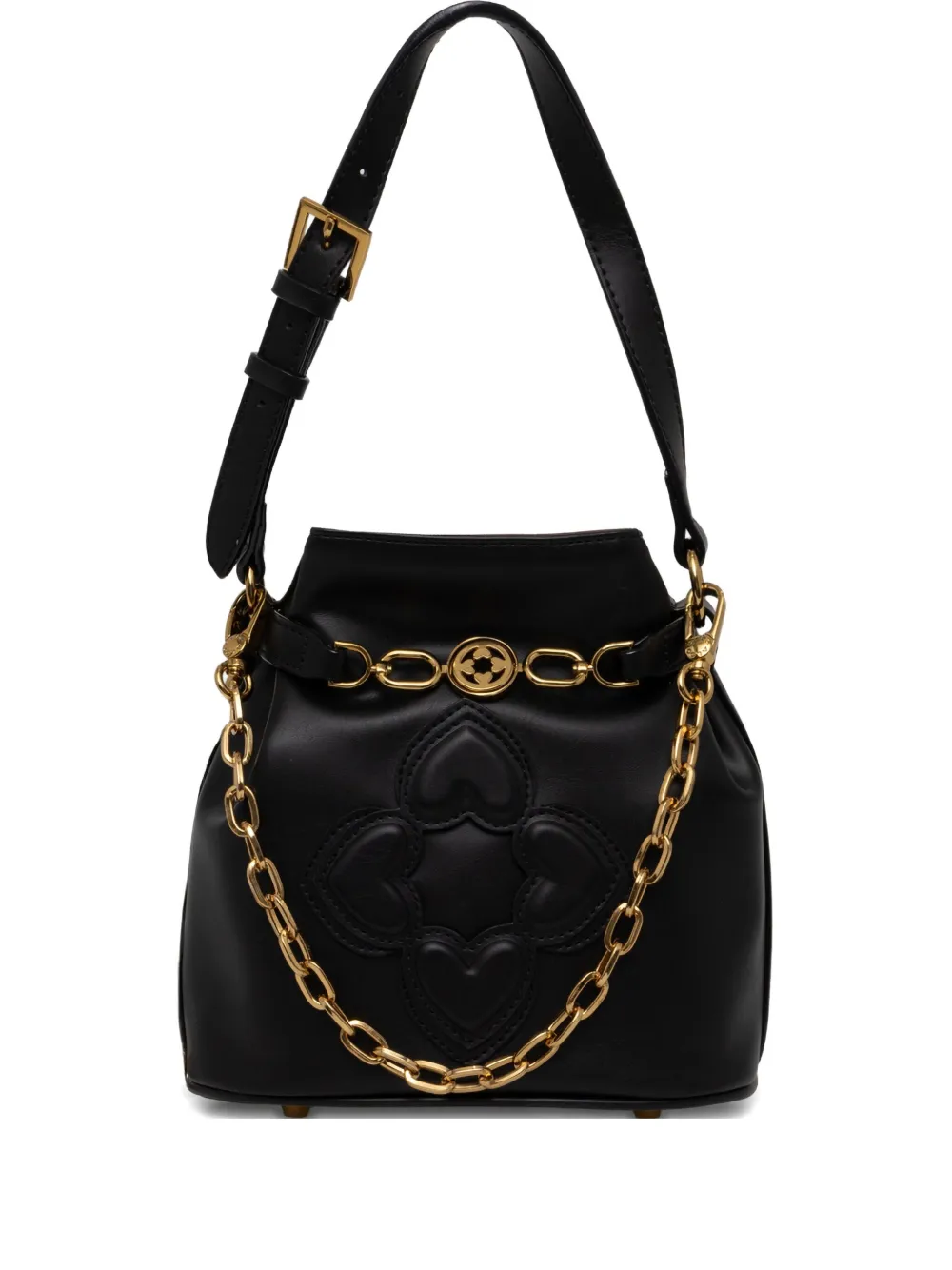 logo-plaque bucket bag