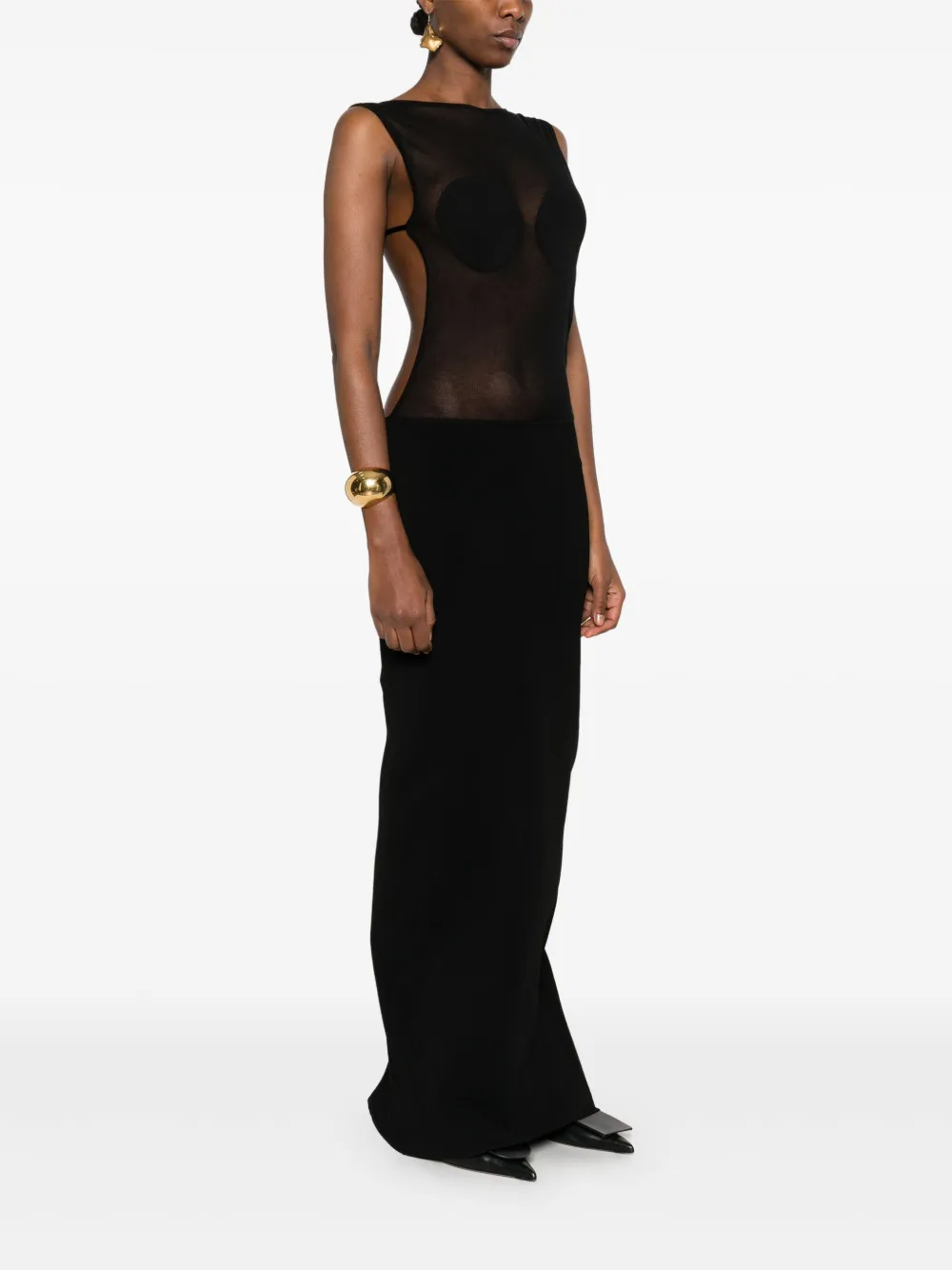 Jacquemus Platano maxi-jurk Zwart