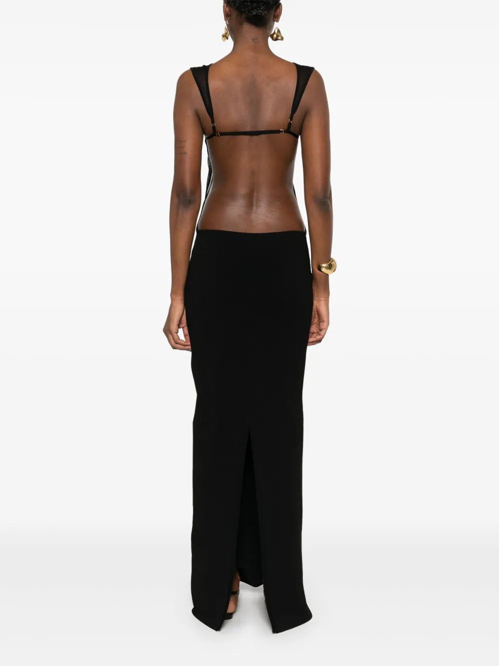 Jacquemus Platano maxi-jurk Zwart