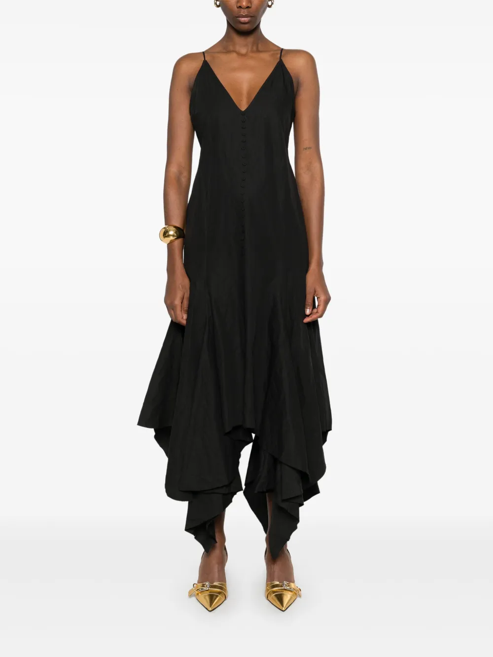 Marques'Almeida V-neck dress - Zwart