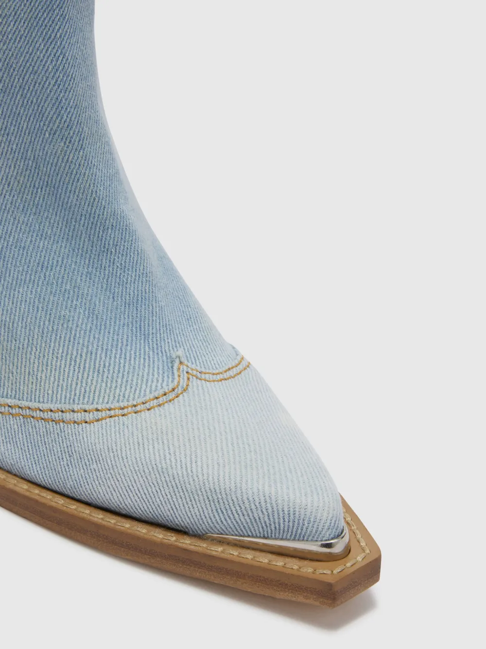 Ermanno Scervino 9.5mm Texan Ankle Boots In Blue