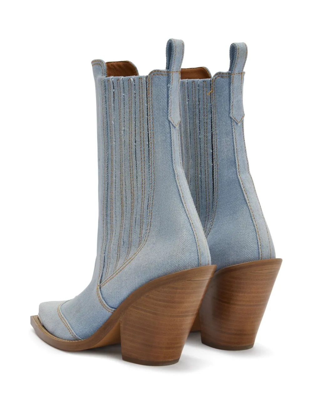 Ermanno Scervino 9.5mm Texan ankle boots Blue