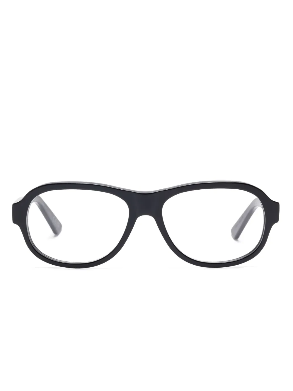 oval-frame glasses