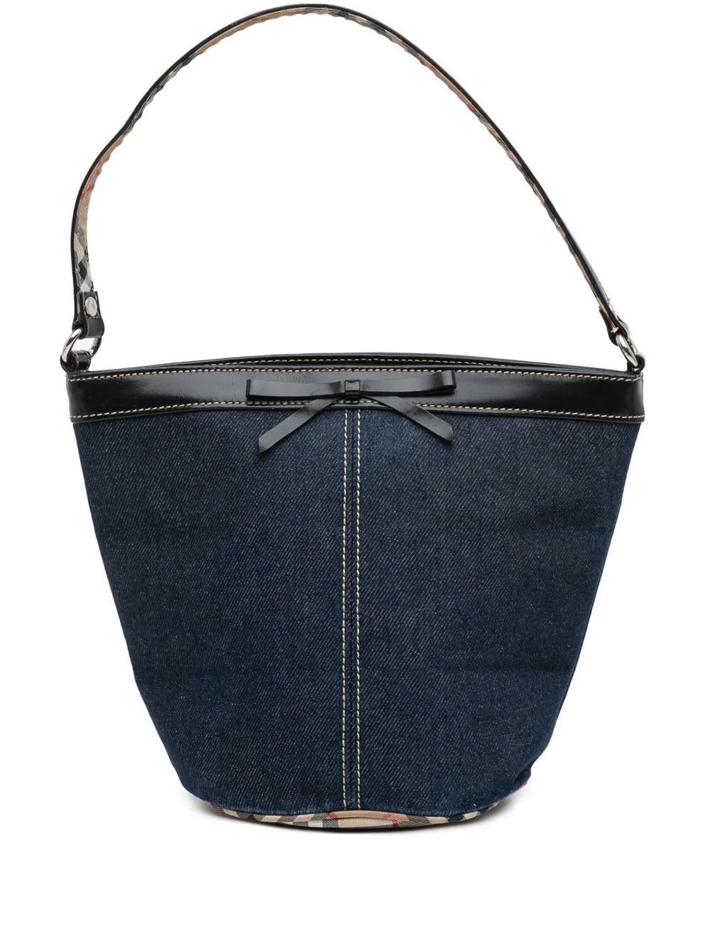 2018-2024 House Check Trimmed Denim handbag