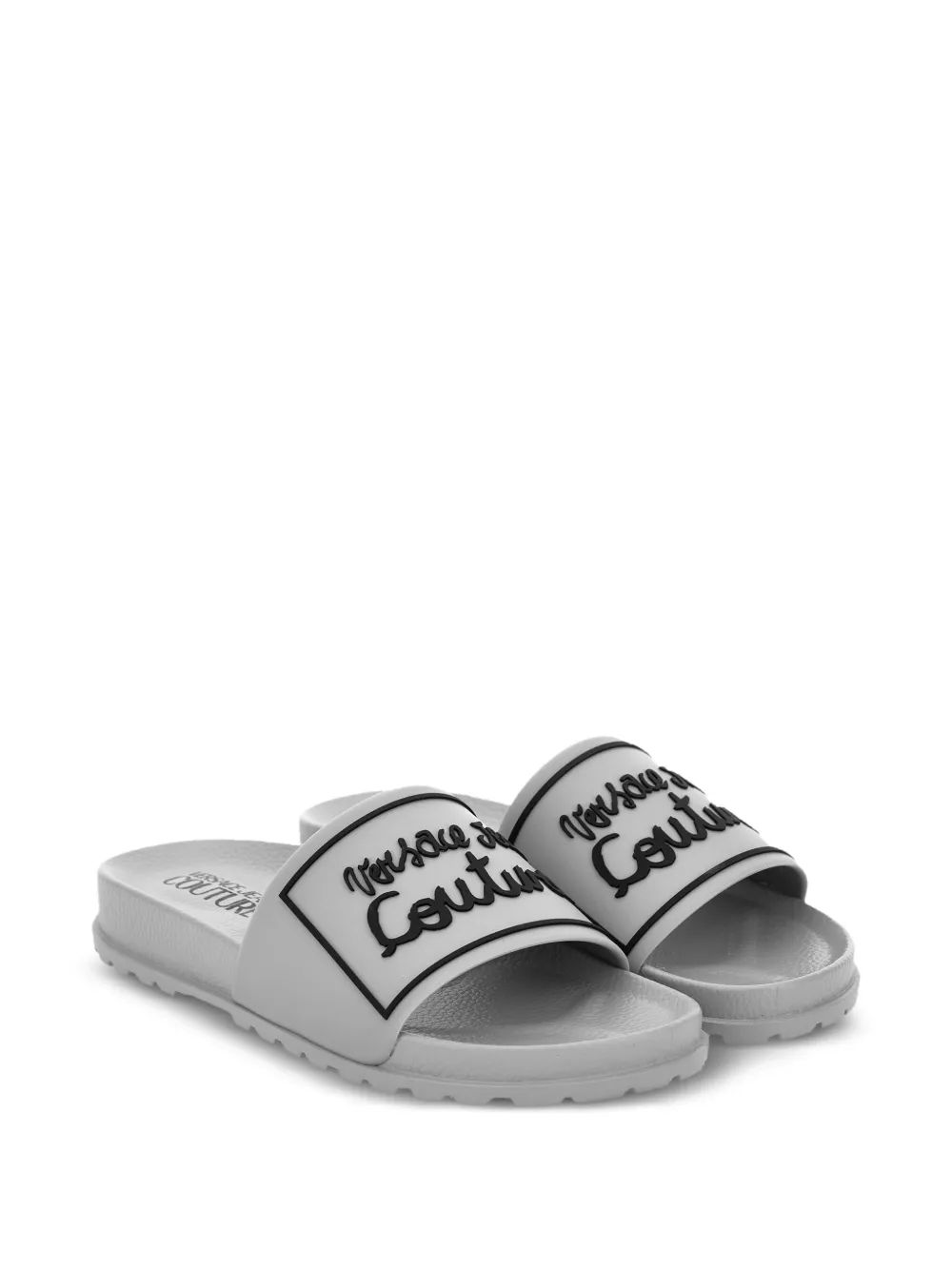 Versace Jeans Couture ridged-sole slides White