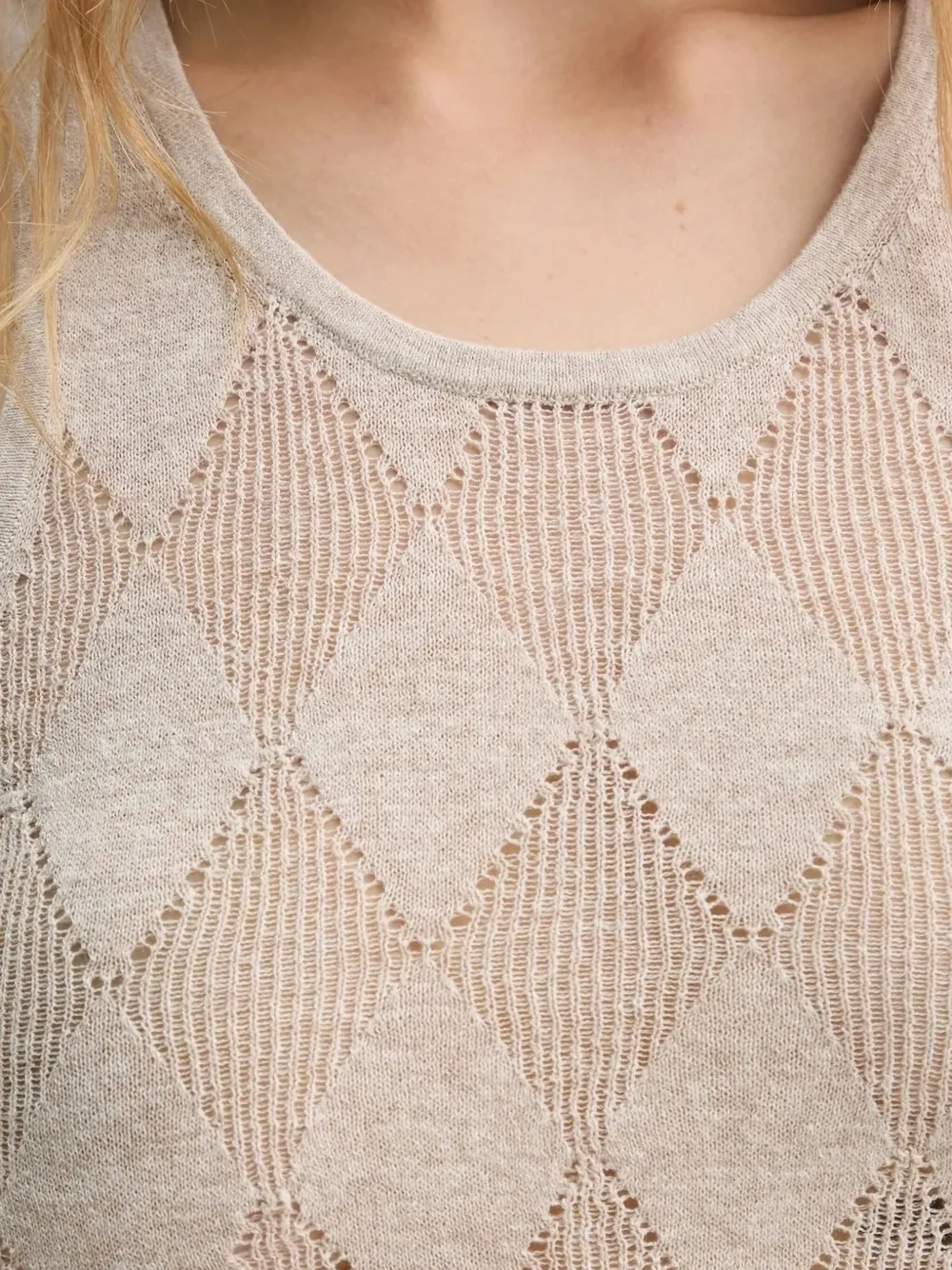AERON Tanktop met logo Beige