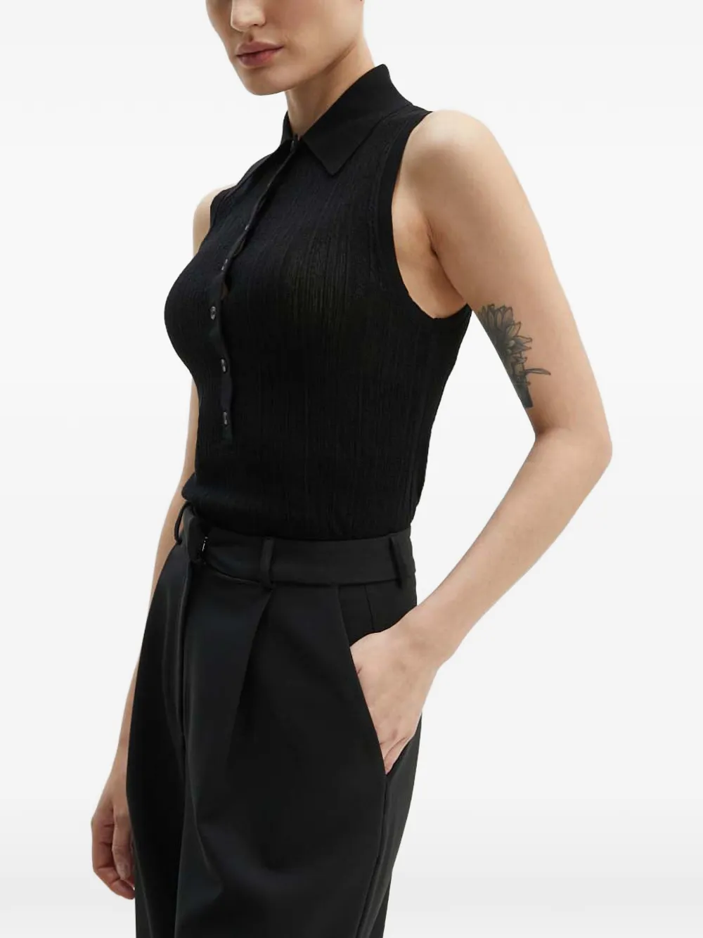 A.L.C. Polo con bottoni - Nero