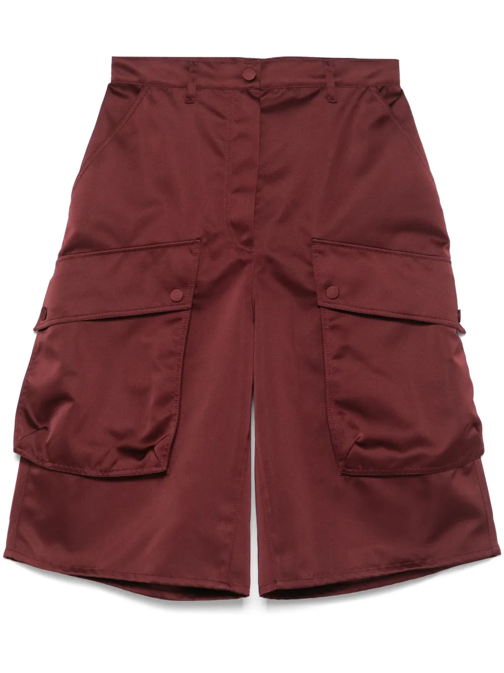 Nº21 Satijnen cargo shorts Rood