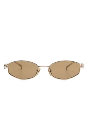 GUCCI リムレス サングラス Gucci Eyewear リムレス サングラス | ゴールドトーン | FARFETCH JP