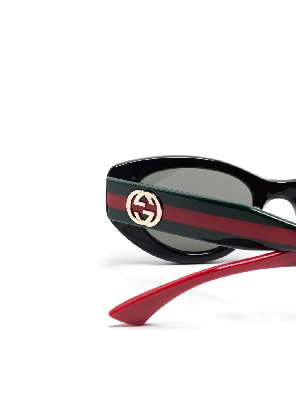 Gucci Eyewear Zonnebril met cat-eye montuur Zwart