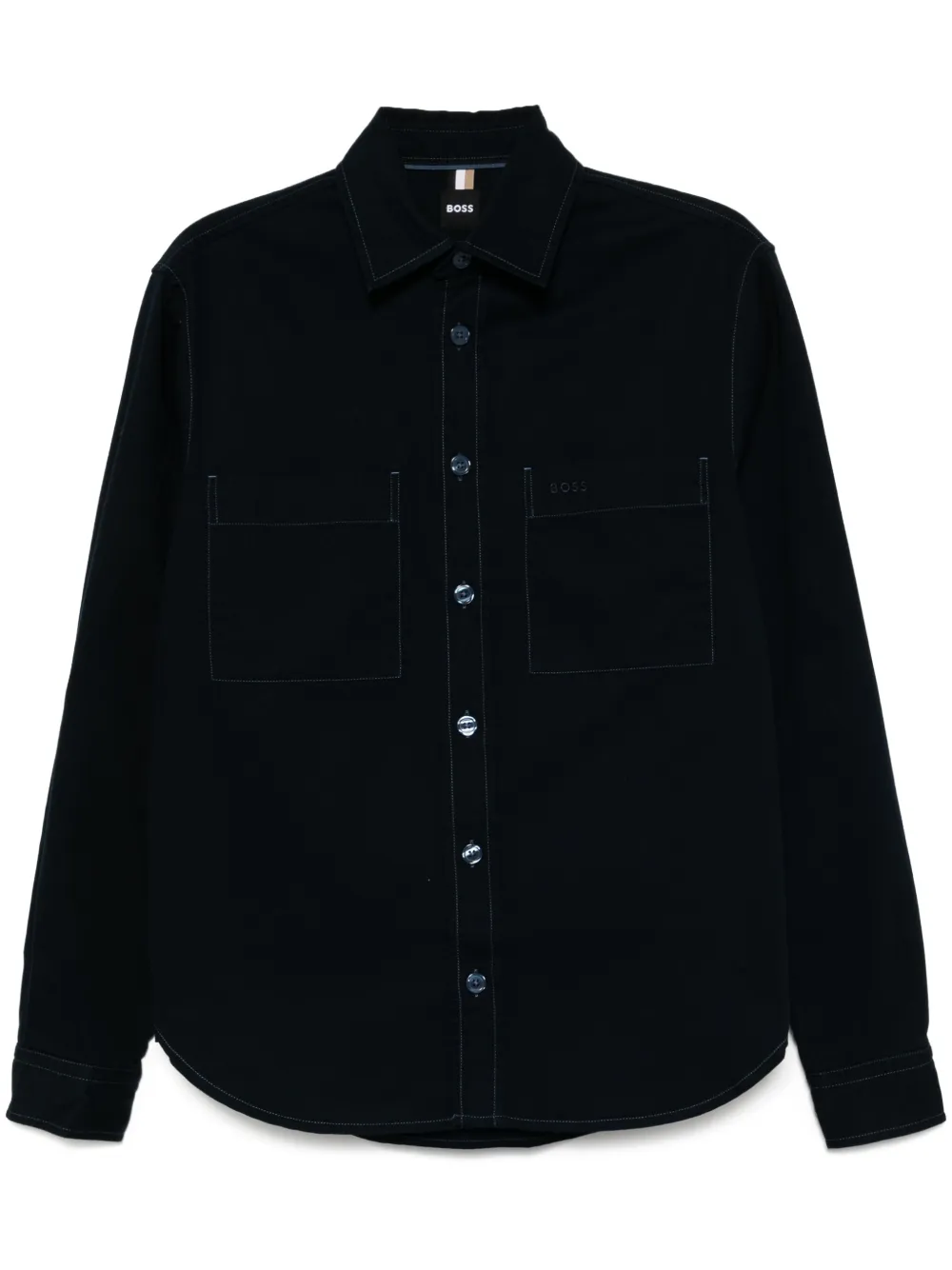 BOSS camisa con logo bordado | azul | Image 1
