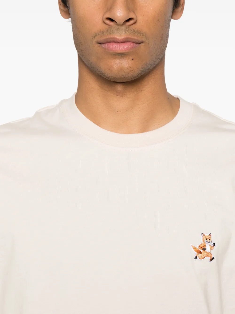 Maison Kitsuné Speedy Fox Patch T-shirt Beige