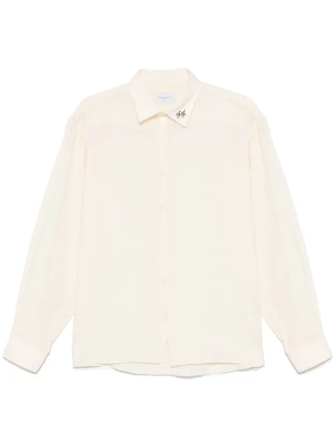 Family First crinkled-finish shirt