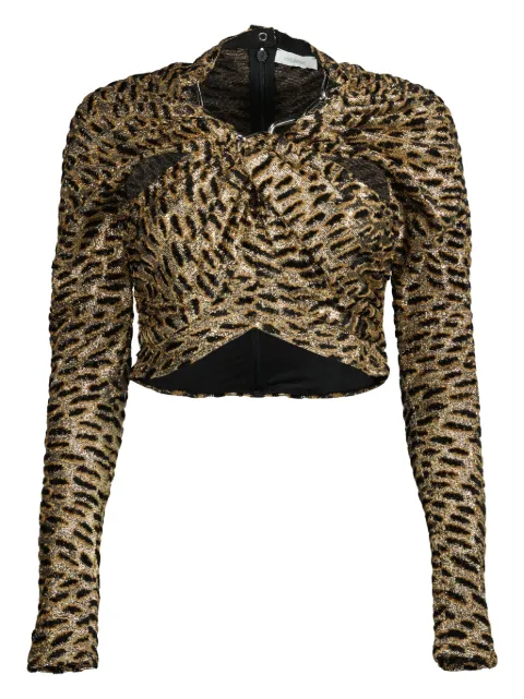 Rabanne top con animal print
