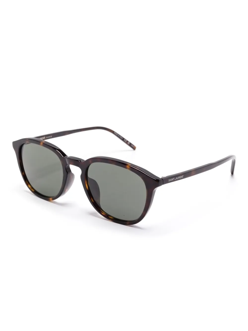 Saint Laurent Eyewear Zonnebril met vierkant montuur - Bruin