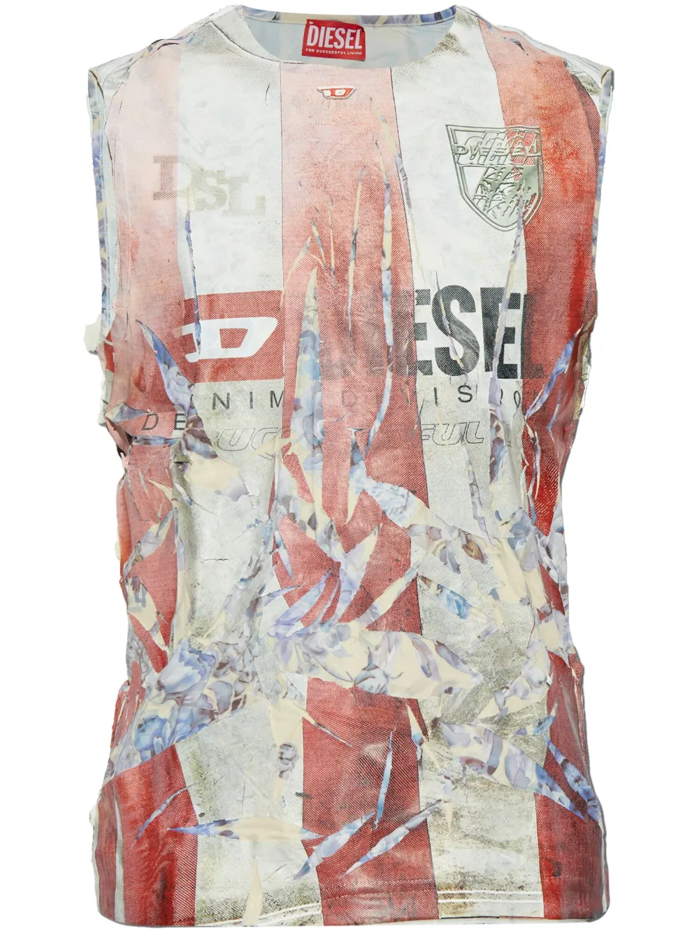 Diesel chaleco T-Per-Stripe | gris | Image 1