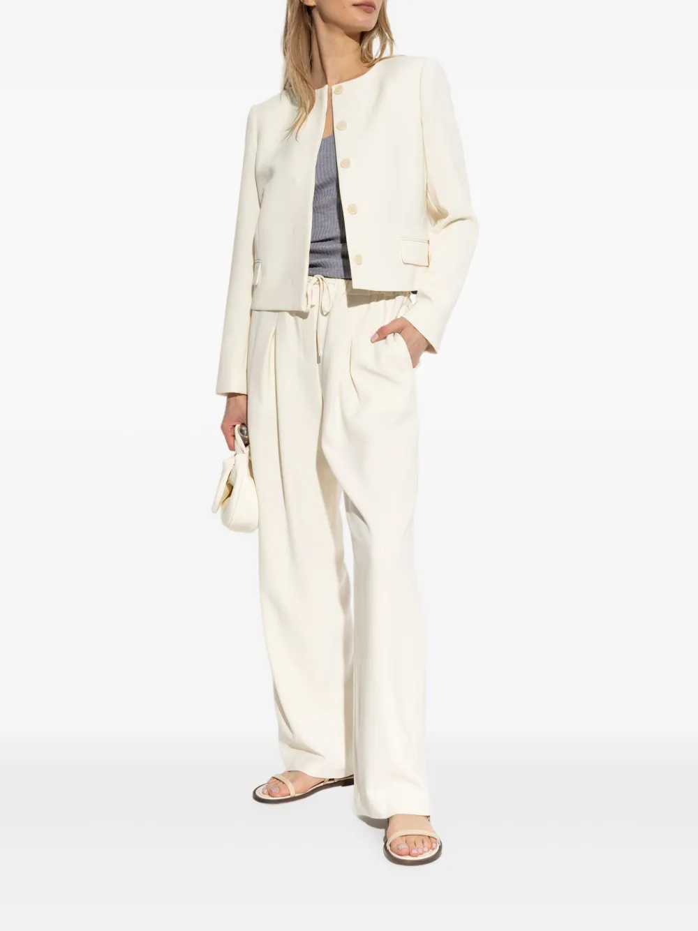 Theory pleated crepe trousers - Wit