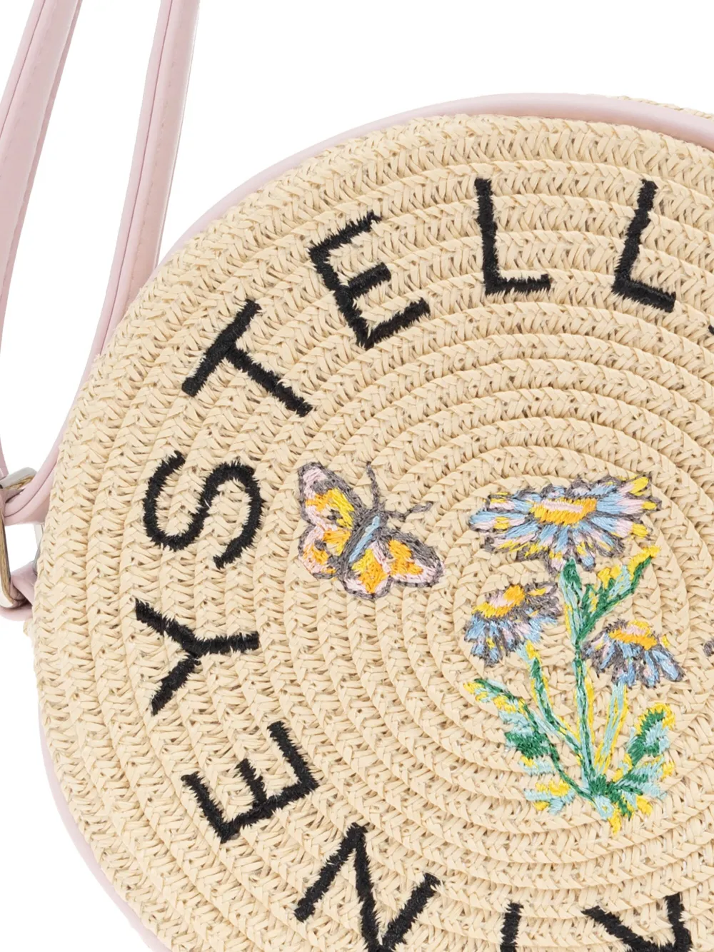 Stella McCartney Kids Crossbodytas met geborduurde bloem Beige