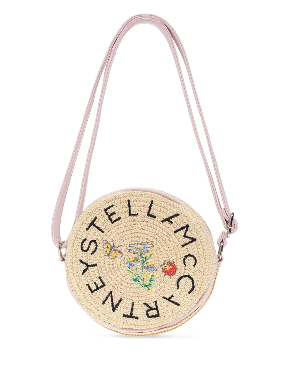 Image 1 of Stella McCartney Kids flower embroidered cross body bag