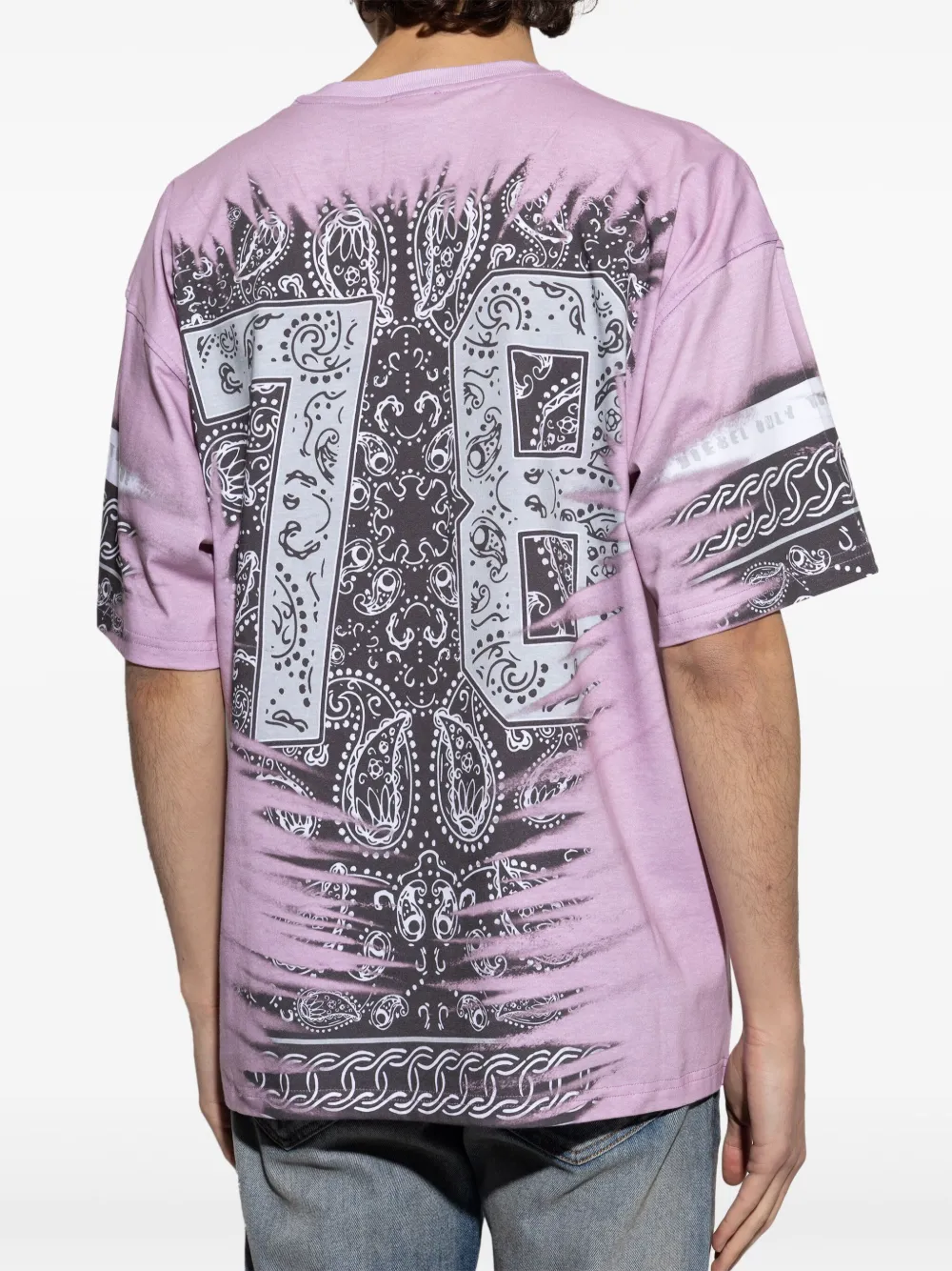 Diesel T-shirt met bandanaprint Roze