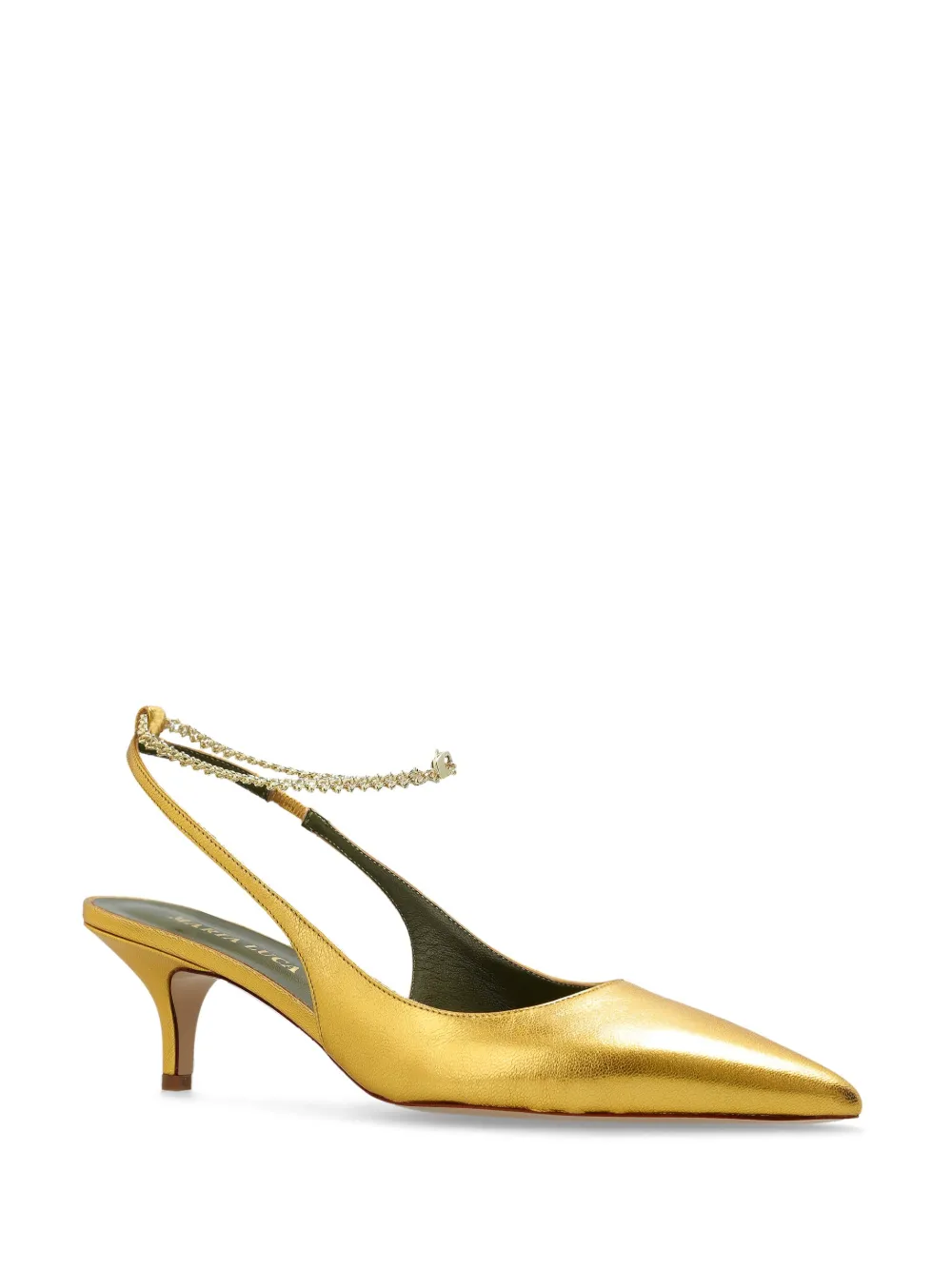 MARIA LUCA 55 mm pumps met kettingdetail - Goud