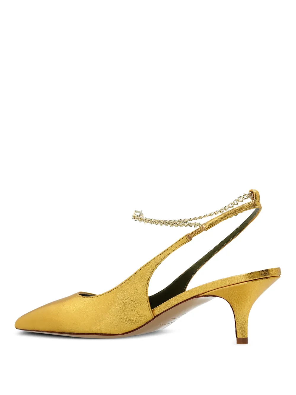 MARIA LUCA 55 mm pumps met kettingdetail Goud