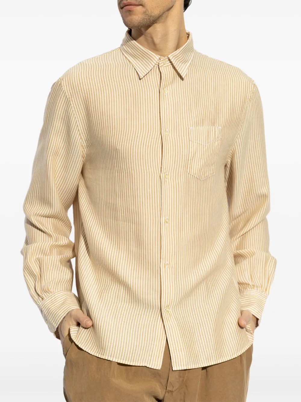 Officine Generale Gestreept T-shirt Wit