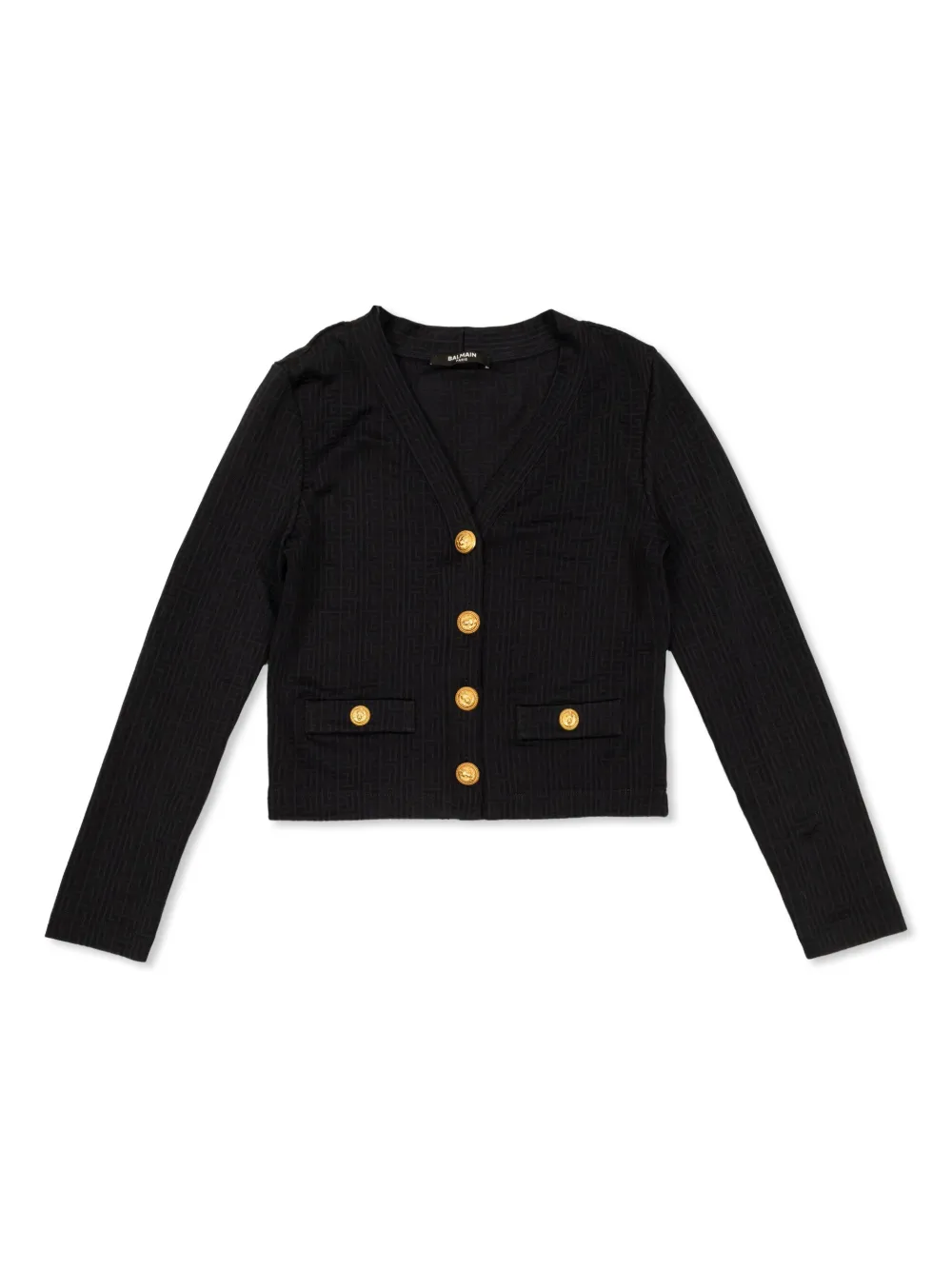 Balmain Kids 모노그램 가디건 | 블루 | Image 1