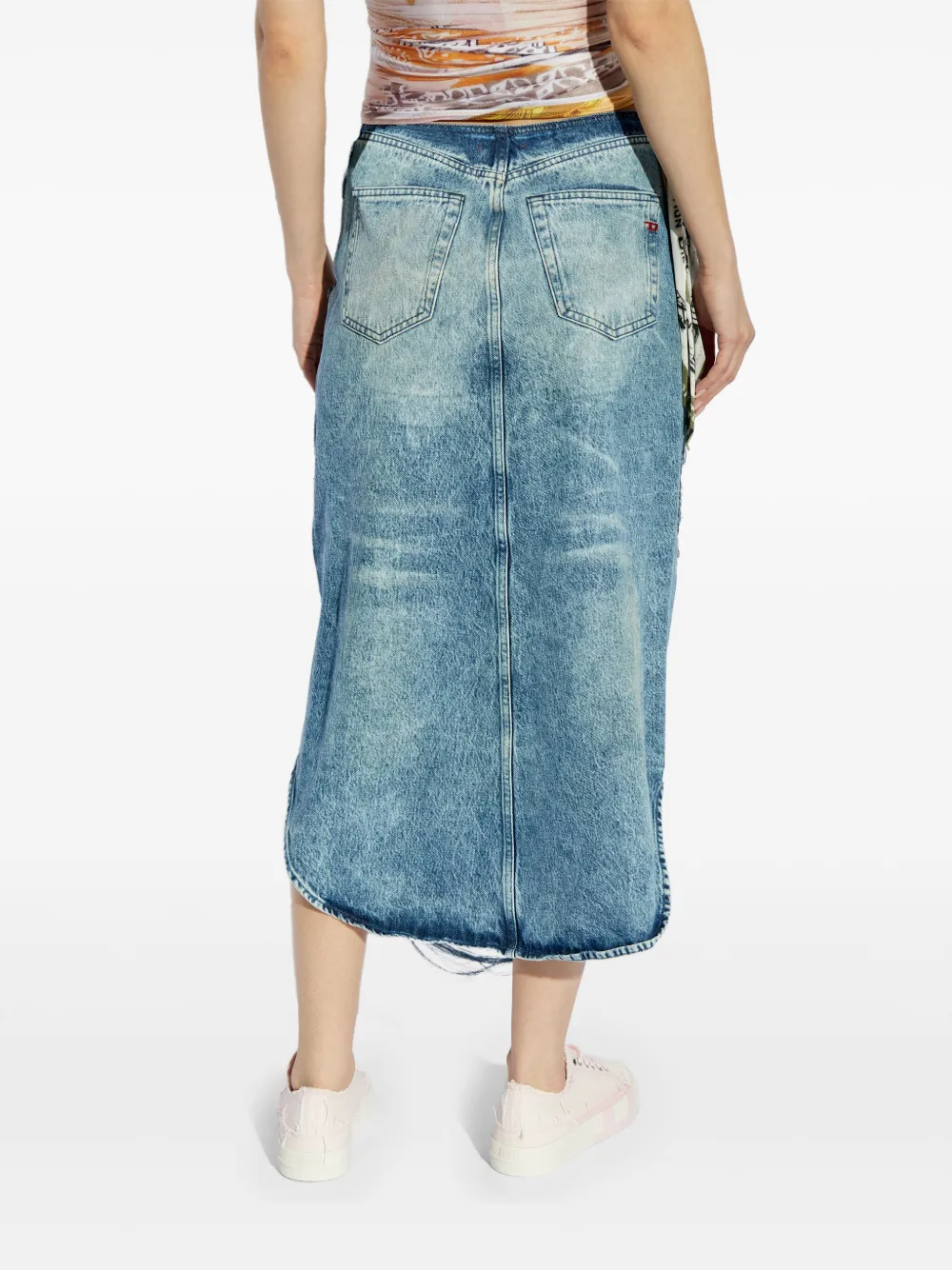 Diesel Rok met franje Blauw