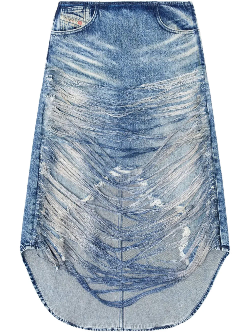 Diesel falda con bordes deshilachados | azul | Image 1