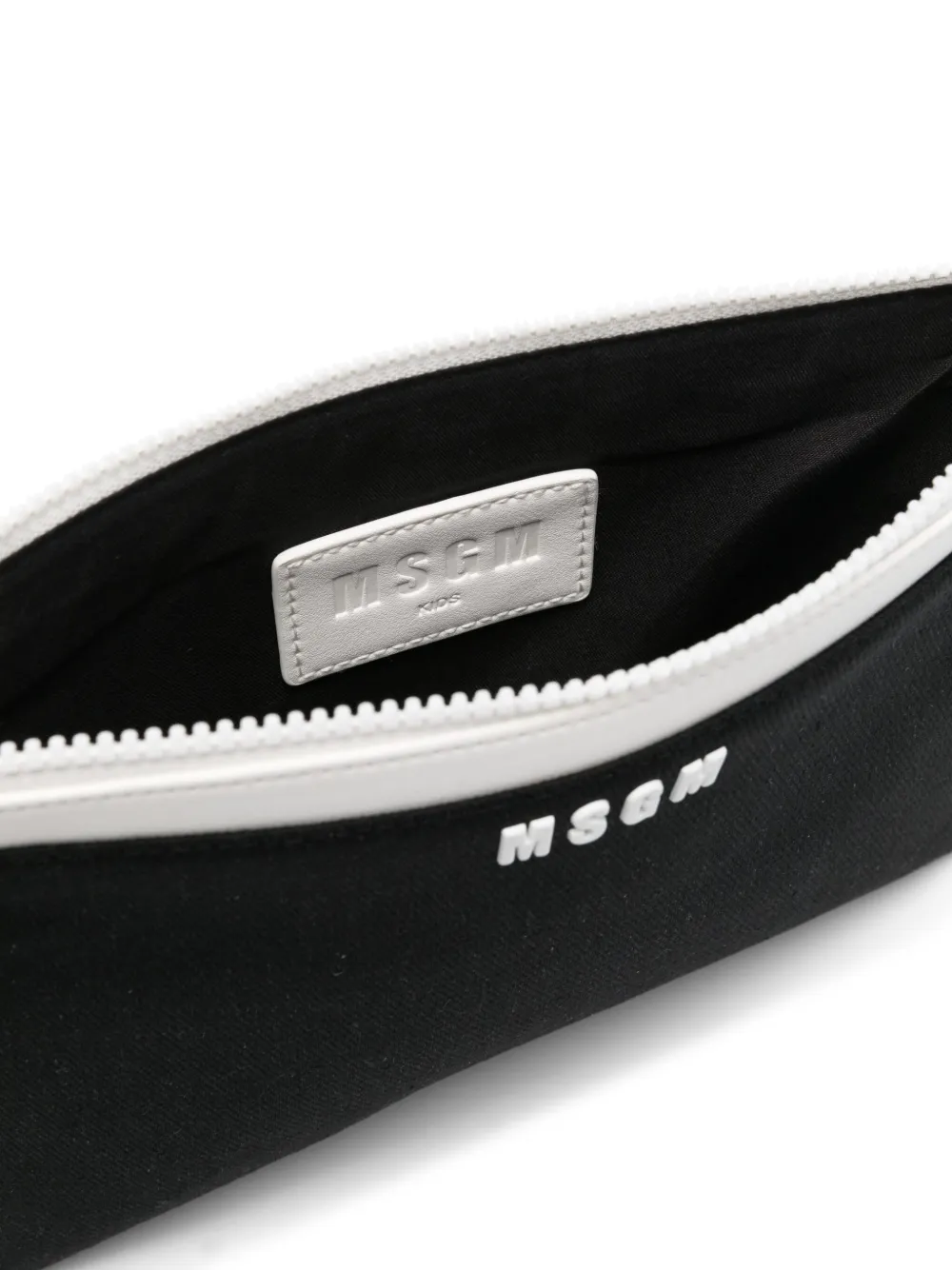 MSGM Kids Clutch met logo-applicatie Zwart
