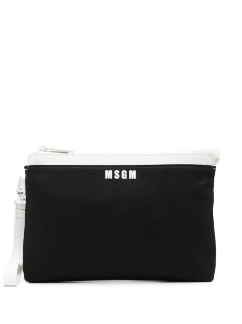 MSGM Kids شنطة كلاتش بأبليكة شعار الماركة