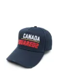 DSQUARED2 logo-print cap - Blue