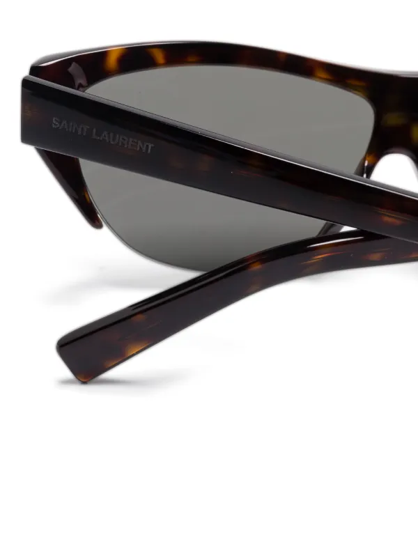 Saint Laurent Eyewear SL704 Sunglasses | Brown | FARFETCH display picture 1