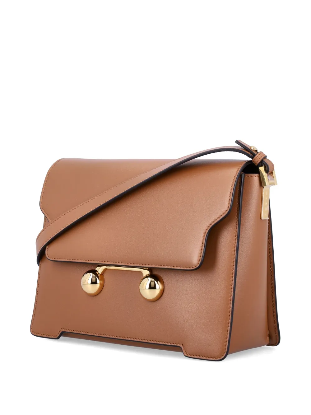 Shop Marni Medium Trunkaroo Shoulder Bag In Brown