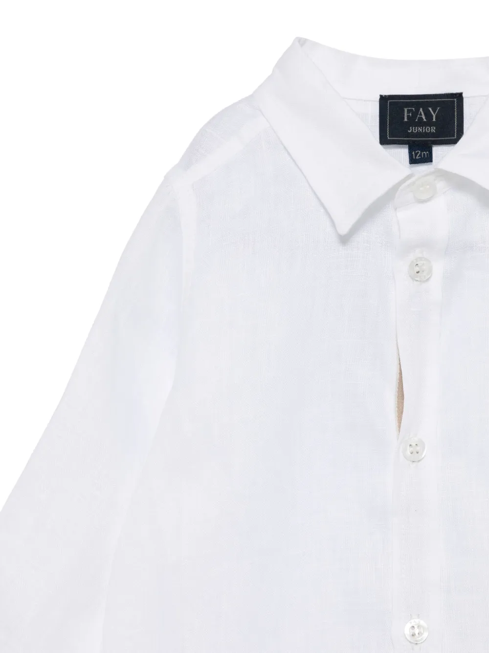 Fay Kids Linnen shirt Wit