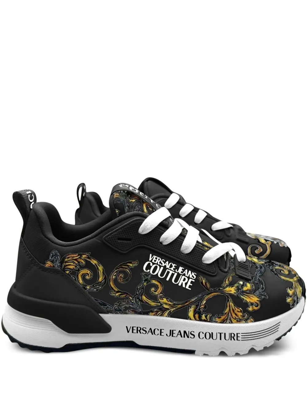 Versace Jeans Couture Barocco-print sneakers Black