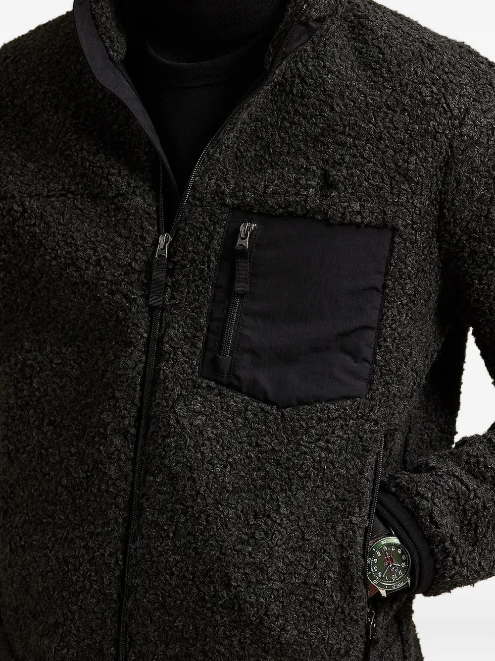 Polo Ralph Lauren Fleece jack met rits Zwart