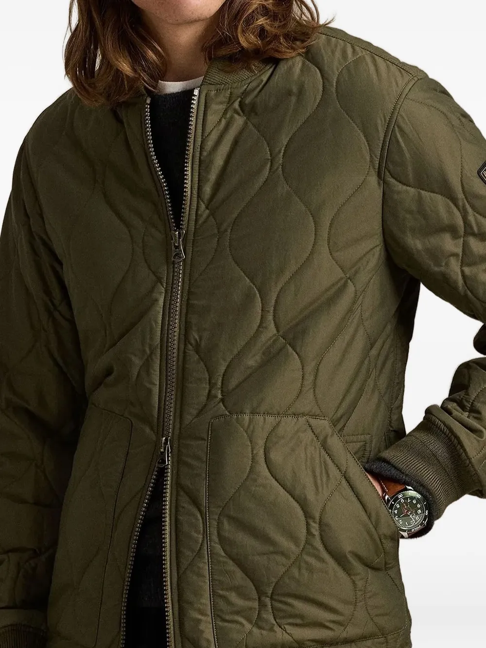Polo Ralph Lauren Gewatteerd jack met rits Groen