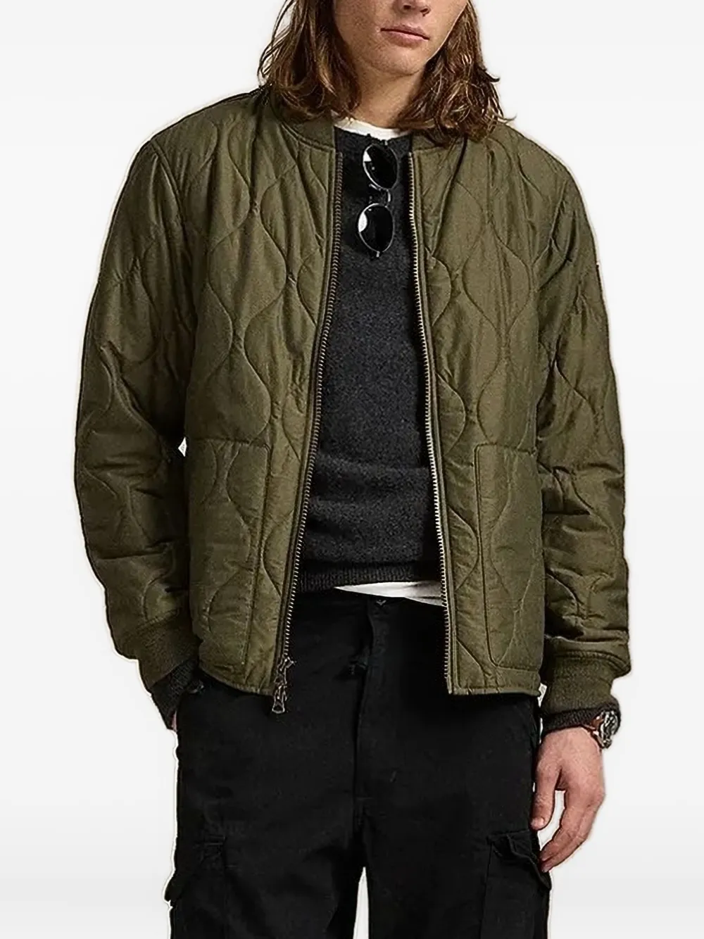 Polo Ralph Lauren Gewatteerd jack met rits Groen
