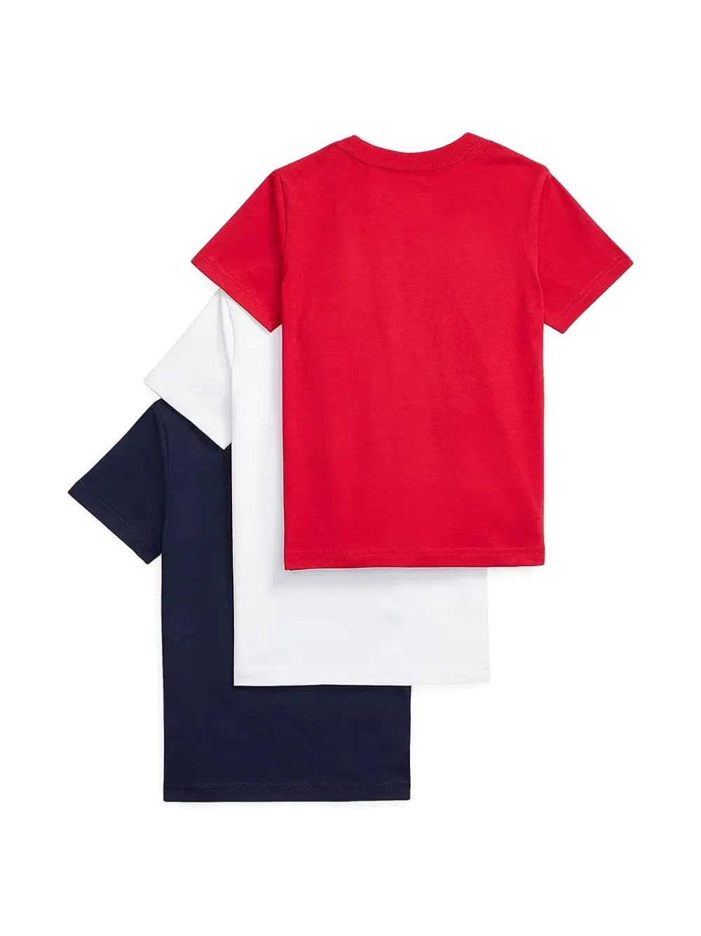 POLO RALPH LAUREN KIDS Drie katoenen T-shirts Blauw