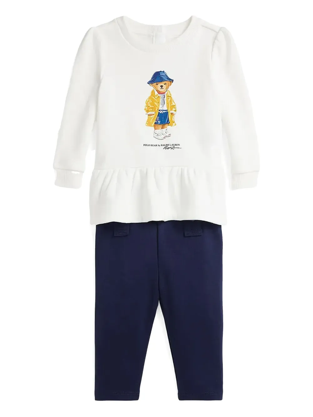 POLO RALPH LAUREN KIDS Twee katoenen leggings Wit