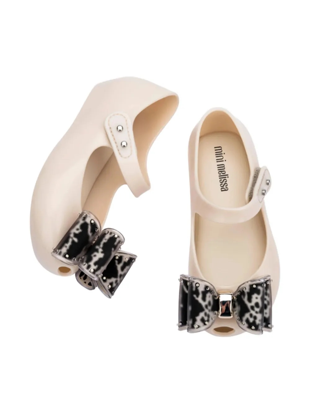 Mini Melissa Mini Ultragirl Classic Bow strap ballerinas Beige