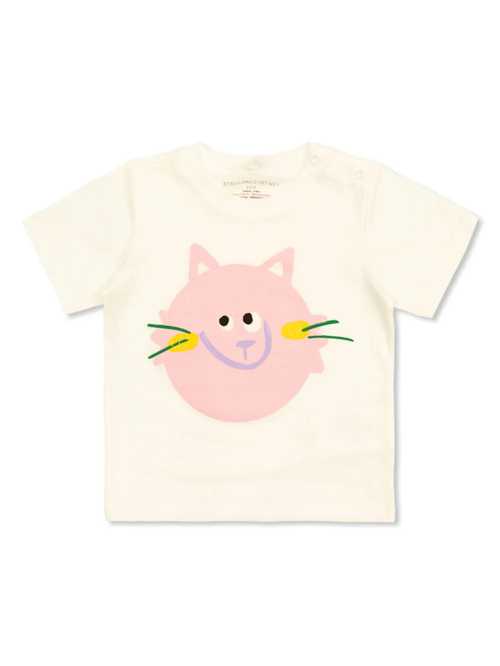 Stella McCartney Kids cat-motif T-shirt | Neutrals | Image 1