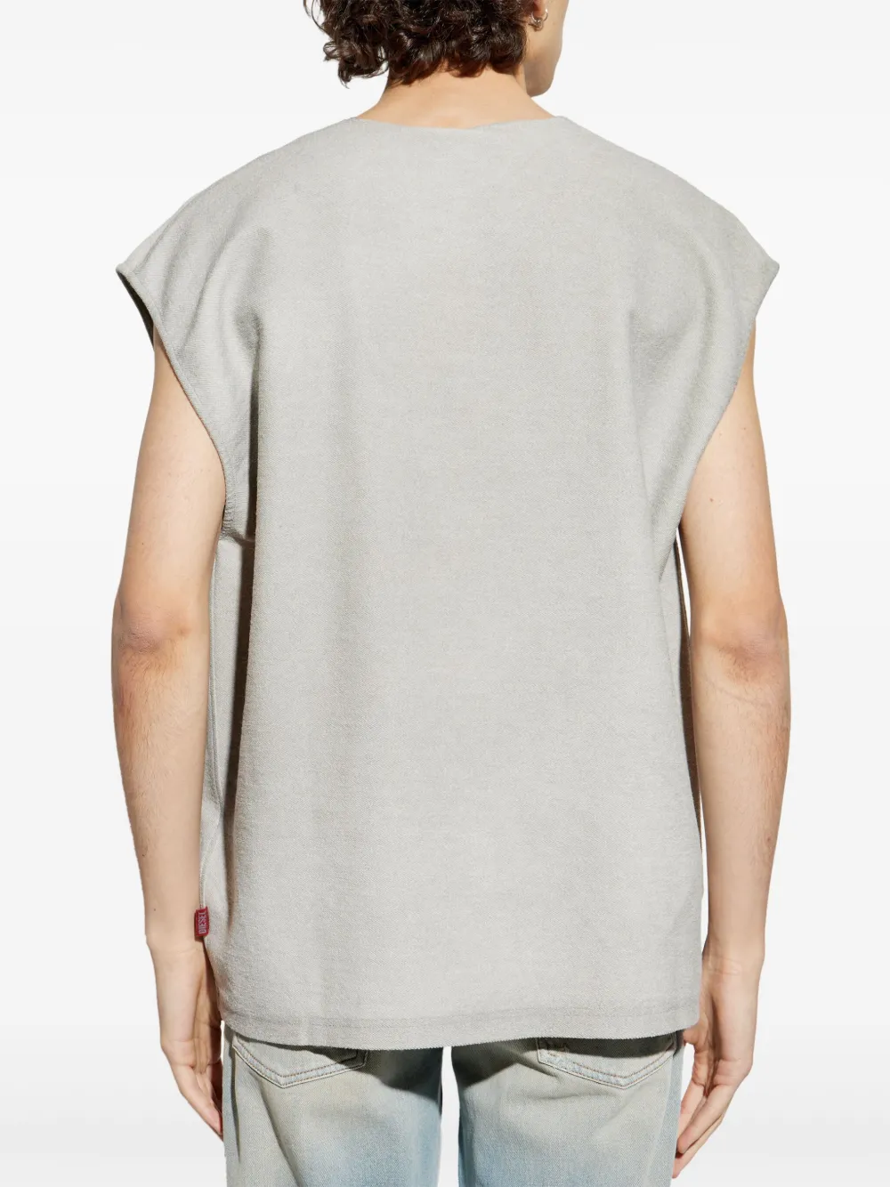 Diesel T-shirt met gescheurd detail Grijs