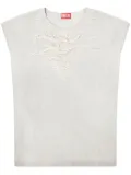 Diesel ripped-detailing T-shirt - Grey