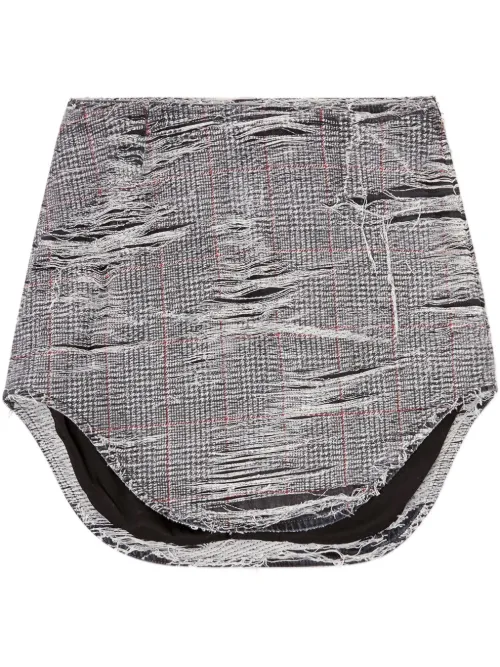 Diesel jupe en coton - Gris - Diesel - Modalova