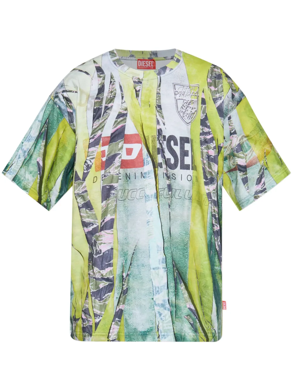 Diesel "t-boxt-r13" Cotton Short-sleeved T-shirt In Green